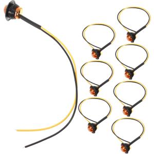 8pcs Round LED Indicator Trailer Side Marker Lights for Truck Camper Van Boat Bright Easy Install Energy Efficient Safety Lamps