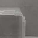 IRIS USA 4 Qt. Craft Storage Bins with Lids, 6-Pack, |Made in USA|, Clip Box, Small Plastic Sensory Bin Tote Organizer Containers for Art Supplies, Paper, & Office, Stackable - Clear/Seafoam Blue