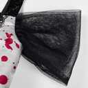 ReliBeauty Ghost Zombie Bride Costume for Girls with Veil and Flower (5/120, Black)