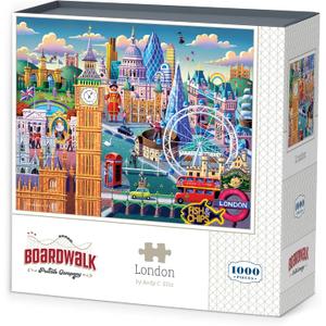 Boardwalk Puzzles London, 1000 Piece Jigsaw Puzzle for Adults, Made in USA