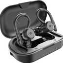 APEKX Bluetooth Headphones True Wireless Earbuds with Charging Case IPX7 Waterproof Stereo Sound Earphones Built-in Mic in-Ear Headsets Deep Bass for Sport Running Black