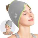 Relief Expert Headache and Migraine Hat with Ice Head Wrap for Injuries Reusable Gel Cold Pack, Ice Cap for Cold Compression Pain Relief for Tension, Sinus, Pressure