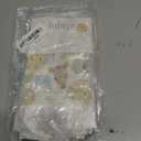 Lulujo Baby Security Lovey Blankets| Unisex Softest Breathable Cotton Muslin Security Blanket with Silky Satin Trim| Neutral Comforting Blanket for Girls & Boys | 16in by 16 in| Jungle Safari