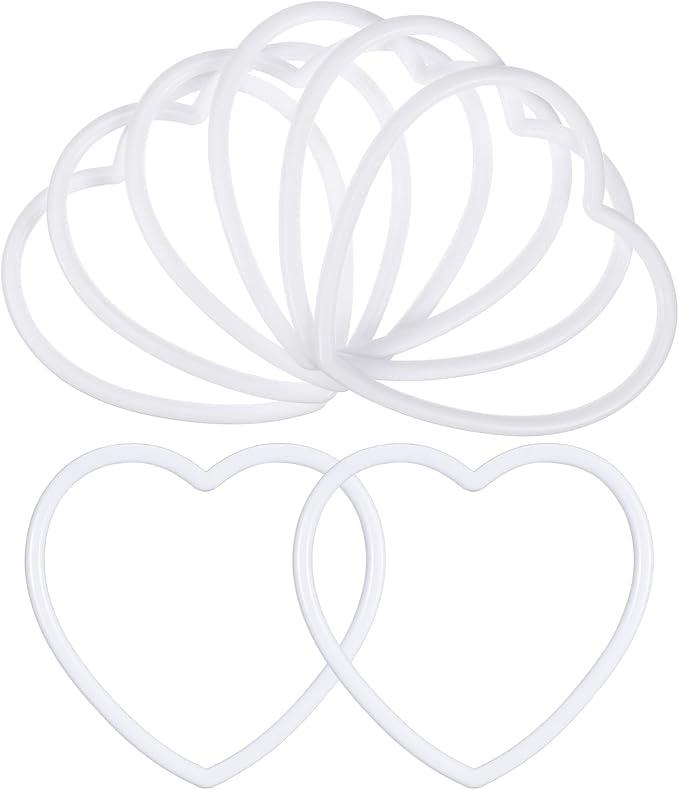 Heart Shape Dream Catcher Rings 3.93 Inch Plastic Macrame Hoops for DIY Craft Supplies Handmade Wall Hanging Decoration Materials