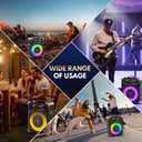 HWWR Karaoke Machine with 2 Wireless 2.4G 0-Delay Microphones for Adults,Portable Bluetooth 5.3 Speaker with Echo Adjustment and Deep Bass,Supports TWS/TV/Guitar for Family Party,Backyard BBQ(2 Mics)