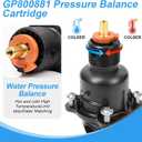 GP800881 Pressure Balance Cartridge, Compatible with Kohler Shower Valves, Shower Cartridge Replacement for Rite-Temp and K-8304 Shower Valves (1)