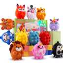 12 PCS Party Favors for Kids, Silicone Animal Pop Fidget Toys with Suction, Birthday Gifts for Boy Girls, Treasure Box Toys, Goodie Bag Stuffers, Prizes for Kids, Pinata Stuffers