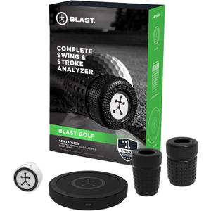Blast Motion Golf Swing & Stroke Analyzer - Real-time Feedback, Swing Metrics, Swing Trainer, Video Capture Highlights, Track Performance (GEN3 Sensor)