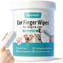 SET OF 3, MEDUWEDU Wider Ear Cleaner Finger Wipes 60 Counts, Dog Ear Cleaner, Grooming Kit Care for Dogs and Cats, Otic Cleaning Pads, Remove Wax, Dirt & Stop Smelly, Itchy, Non-Irritating, Coconut Scent