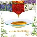 HOMSFOU Wax Heater Liner 2 Pcs Replacement Oil Warmer Dish Wax Melt Warmer Liner Dish Round Glass Dish Candle Wamer Bowl Plate Wax Tray for Electric Lamps Oil and Tart Warmers