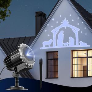 Brightown Christmas Nativity Scene Projector, Nativity LED Projector Lights Outdoor with Timer Remote, Christmas Waterproof Holy Projector for Outside Indoor Xmas Party Garden Yard Home Decoration