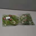 17 Inch Christmas Tree Picks, 6 PCS Lime Green Furry Curly Stems with Red Glitter Balls, Flexible Christmas Tree Topper Decorations for Holiday Arrangements, Wreaths & Table Christmas Decor