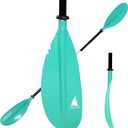 Kayak Paddle - Adjustable 2 Pieces Aluminum Alloy Shaft with Glass Fiber Blade for Surfing,Oar Fishing Easy Packable Travel (86"-1 paddle, Mint Green)