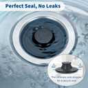 2 Pack Kitchen Sink Stopper, Garbage Disposal Dishwasher Plug Cap, Durable Plastic Drain Stopper, Snug Fit Without Water Leakage, Easy to Clean, Compatible with Standard Kitchen Drains, Black