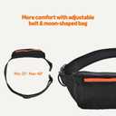 Amazon Basics Hands Free Dog Leash with Running Bag, Adjustable Waist Belt, Dual Padded Handles, Reflective Bungee Leash for Walking, Jogging, Hiking, Fits Small to Large Dogs (Up to 150 lbs)