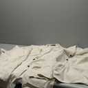 Linen Suit 3 Pieces Vintage Retro Wedding Prom Suits Slim Fit Jacket Blazer Groom Tuxedos, Size XL, Ivory