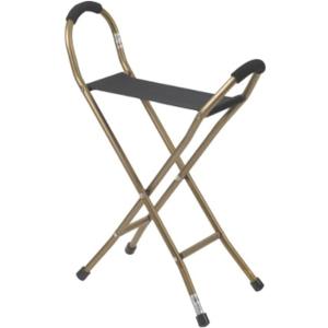 Drive Medical RTL10360 Foldable Walking Cane with Seat, Bronze Drive Medical RTL10360 Foldable Walking Cane with Seat, Bronze