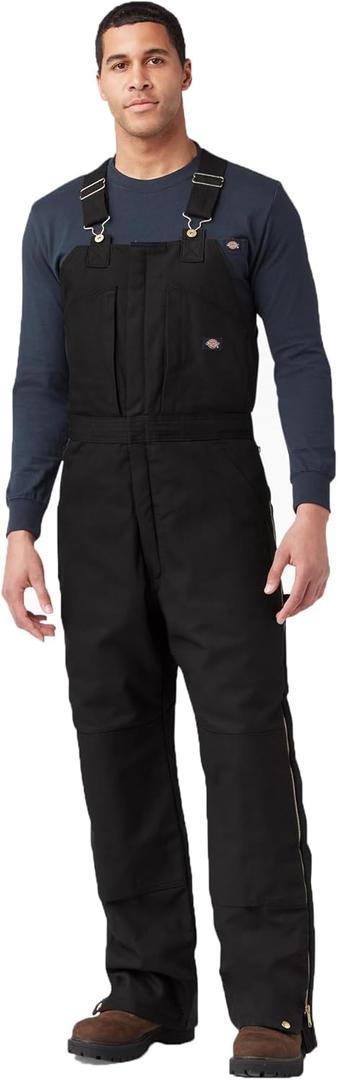 Dickies Men's Premium Insulated Duck Bib All (3X-Large, Black)