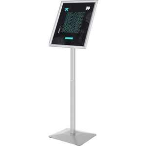Sign Stand for Display, 11lbs Integrated Rod Heavy Duty Pedestal Floor Signage Stand Holder, for Outdoor or Indoor Advertising (11 x 17, Silver)