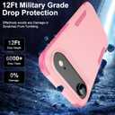 for iPhone Air Case [Shockproof] [Dropproof] [Heavy Duty Protection] [Pocket-Friendly] Slim & Tough Non-Slip Protective Phone Cover for iPhone Air 6.5inch, Pink