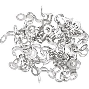 uxcell Ball Chain Connector, 3mm 3.2mm Double Ring Style Link Stainless Steel Loop Connection, Pack of 50