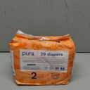 Pura Hypoallergenic Diapers, Size 2 (7-13 lbs) Totally Chlorine Free, Wetness Indicator, Suitable for Sensitive Skin, Soft Organic Cotton Comfort, Overnight, 1 Pack of 29 Baby Diapers