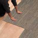 24 inch x 24 inch Carpet Tiles upholstered Non-Slip Carpet Squares Reusable Easy to Install Indoor and Outdoor Office Home Decor Flooring (Khaki, 18 PCS)