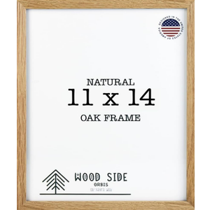 Oak Wood Picture Frames 11x14 with Mat for 8x10 -Natural Solid Wood Photo Frame Real Glass Wall Hanging