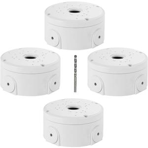 Plastic Universal Junction Box for Bullet & Dome IP Security Camera Mount Bracket (White-4 Pack)