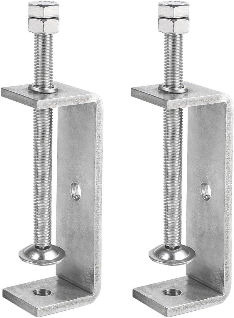 2 Pack 304 Stainless Steel C Clamp 4 Inch C Clamps for Woodworking and Welding MountingSuitable for Home and Professional Use