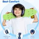 EarFun K2 Kids Bluetooth Headphones, Kids Headphones with Volume Limited, 40H Playtime, Built-in Mic, Stereo Sound, Foldable Over-Ear Headphone for School/Travel/iPad/Tablet, Blue