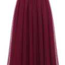 BeryLove Sequin Dress for Woman Vintage A Line Wedding Formal Swing Mesh Dress Sleeveless Cocktail Maxi Gowns (Red, XXL)
