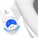 POCALAND Bidet Attachment for Toilet Seat, Non-Electric Cold Water Bidet with Pressure Controls, Dual Nozzles for Frontal & Rear Wash, Retractable Self-Cleaning for Female & Old- White