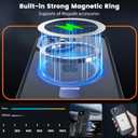 Magnetic Case for iPhone 14 Pro Max, with Invisible Ring Stand, Military Drop Protection, Shockproof Anti-Fingerprint Matte Protective Cover for iPhone 14 Pro Max, Blue