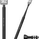 K&F CONCEPT 60inch/153cm Invisible Selfie Stick, Extension Long Pole Compatible with Insta360 X5/X4/X3 GoPro Hero 13/12/11 DJI OSMO Action 3/4/5/6 360 Pocket 3/4, 1/4" Extended Monopod with Adapter