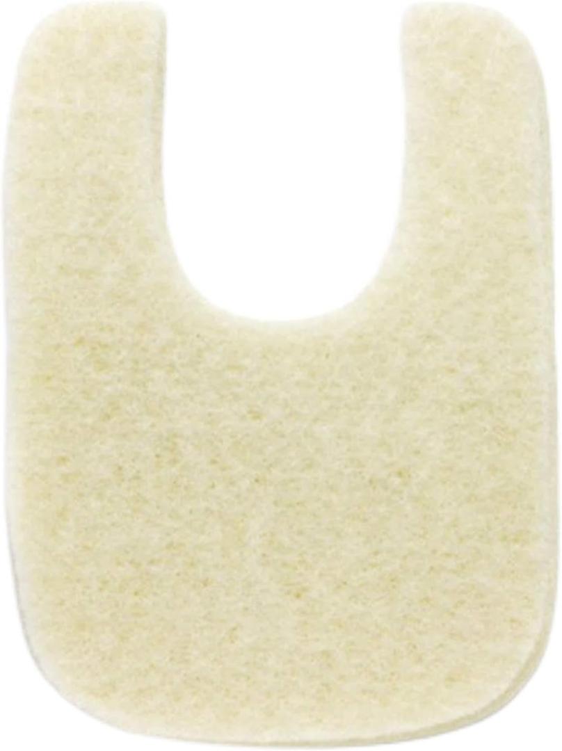 Wide U Shaped Felt Callus Horseshoe Pads - Adhesive Foot Pads That Protect Calluses from Rubbing On Shoes - 1/8" - 25 Pack