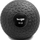 Yes4All Slam Balls, 10-40lb Weighted Ball Weight, Durable PVC Sand Filled Workout Dynamic Slam Ball for Core Strengthen (Black)