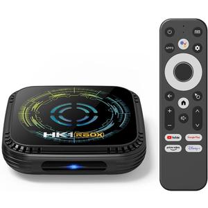 HK1 RBOX Android 14.0 TV Box 64bit 4GB RAM 64GB ROM Allwinner H728 Octa-core Mali G57-MC1 1000M Ethernet WiFi6 Dual-WiFi 2.4G/5G 8K BT5.x USB3.0 Voice Control