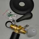 Matte Black Round Shower Handle Valve Brass Single Function Shower Mixer Control Valve with Male Thread Bathroom Trim Kit, Wall Mounted