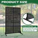 Metal Privacy Screen with Stand 72" x 44",Privacy Panels Outdoor,Decorative Fence Screen for Patio Screen Freestanding,Outdoor Privacy Panels for Deck, Porch and Balcony