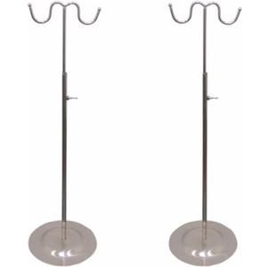 2 Pack Double Hook Handbag Display Stand Double Hook Metal Handbag Display Rack Stand 7z Acc (mirror)