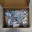 Miniature Winter Figurines, Blue Theme Simulated Ice Cubes Blue Christmas Tree Christmas Scenery Ornaments for Desktop Decoration Micro Landscape Accessories