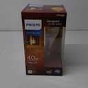 Philips 40Watt Equivalent A50 Dimmable Vintage Glass Edison LED Large Bulb 2000K