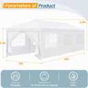 Tooluck 10x30FT Party Tent, Large Outdoor Event Canopy Tents for Parties, 10x30FT with 8 Walls