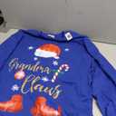 Grandma Santa Claus Funny Family Christmas Pjs for Granny Long Sleeve T-Shirt. M