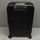 Carry On Luggage 22x14x9 Airline Approved, FLO5 Expandable Polycarbonate Suitcase with Front Pocket (FX-Core, Black, 20 Inch)