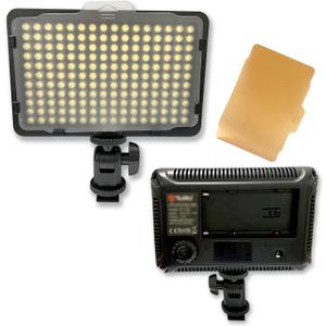 Digital SLR Camera Lighting - 176 Ultra Thin Dimmable Camera Photo/Studio Video LED Light Camcorder Lamp Panel with Color Filters for Nikon, Canon, Panasonic, Tripod, DSLR (NO Battery/NO AC Power)