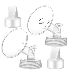 Momstouch 21mm Flange and Duckbill Valve Compatible with Spectra S1 S2 9 Plus Breastpump Replacement to Spectra Pump Parts, Not Original, Replace Accessories.