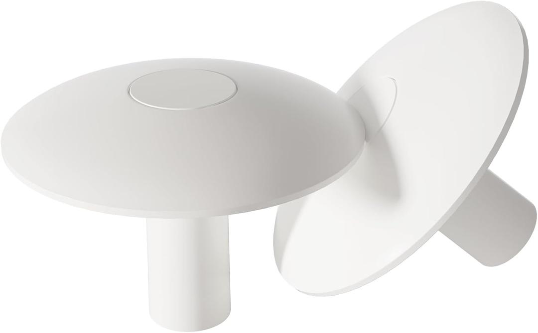 Pool Anchor Socket Cover Shields for Ladder and Handrails Pool Ladder Hole Covers and Railing Bases Accessories -White Set of 2