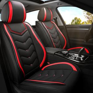 Car Seat Covers for Ford Mustang 2000-2025, Premium Nappa Leather Car Seat Cover, Stylish Sport Seat Covers Automobile Seat Cover Sets.(Standard 2 Seats/Black Red)